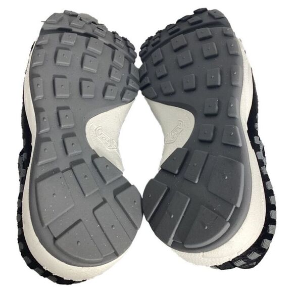 Nike Air Footscape Woven Grey Grosgrain Trimmed and Black Calf Hair Sneakers New - Picture 8 of 12